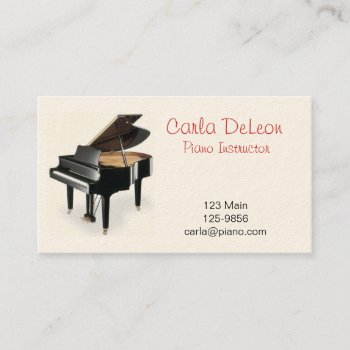 Piano Business Card by Lilleaf at Zazzle