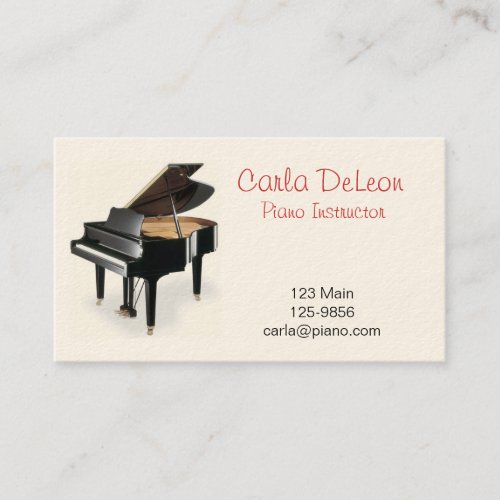 Piano Business Card