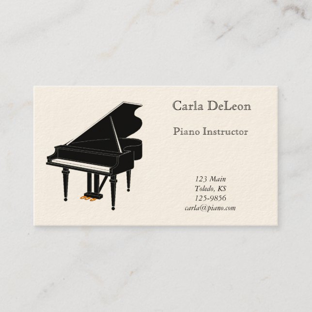Piano Business Card (Front)
