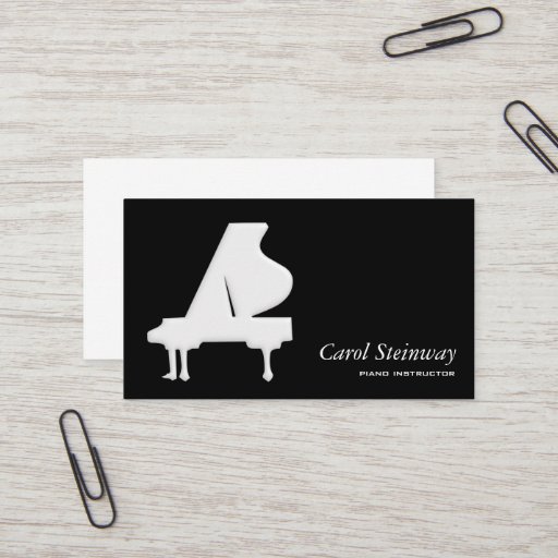 Customizable Piano Business Card