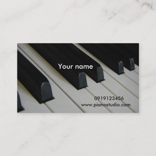 Customizable Piano/ Business Card Templates