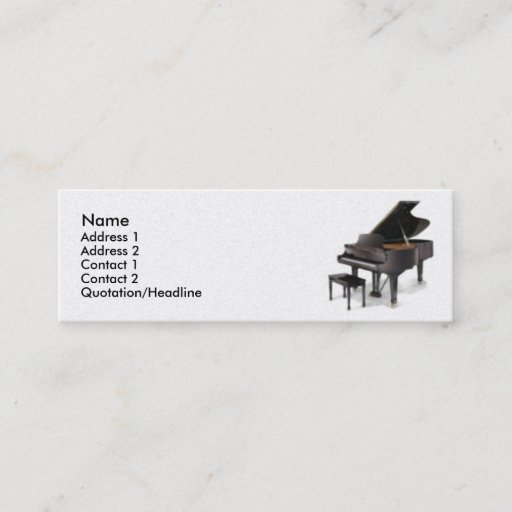 Customizable Piano Business Card