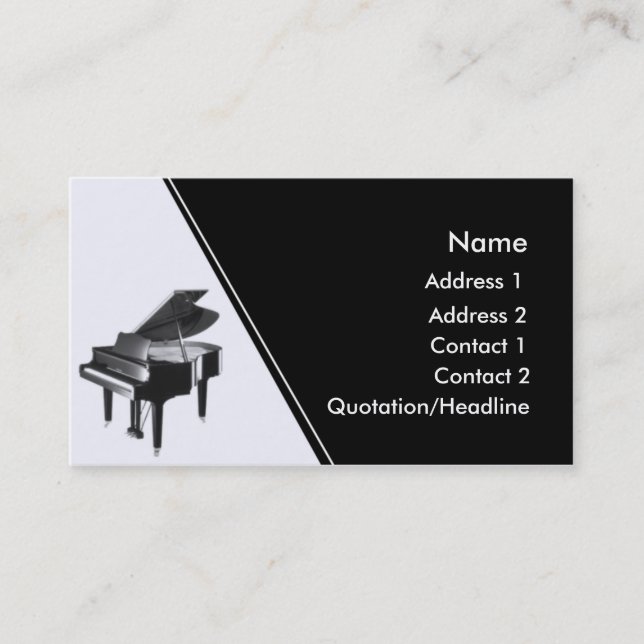 Piano Business Card (Front)