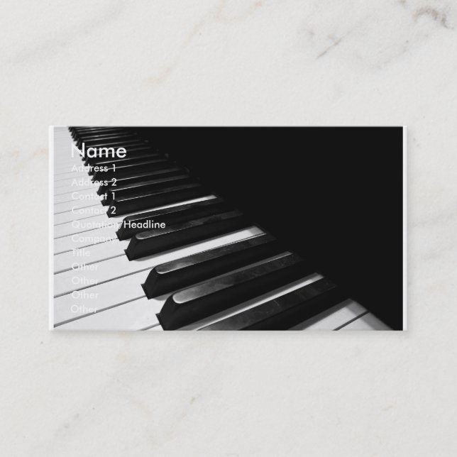 Piano Business Card (Front)