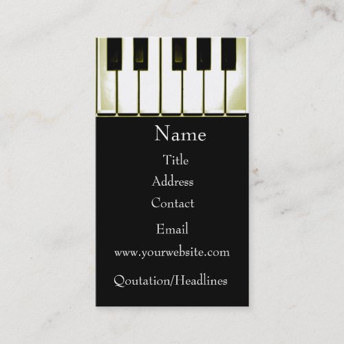 Piano Business Cards
