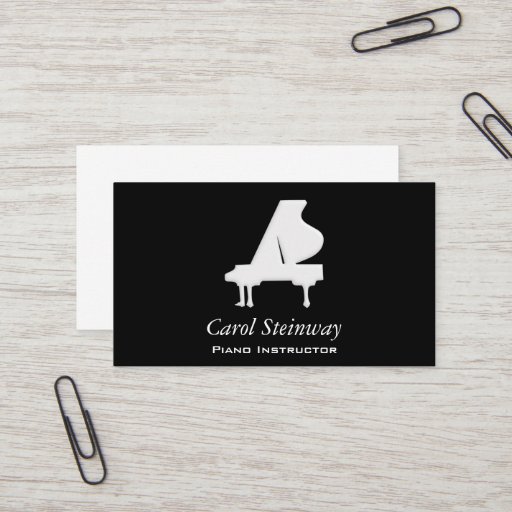 Customizable Piano Business Card Template