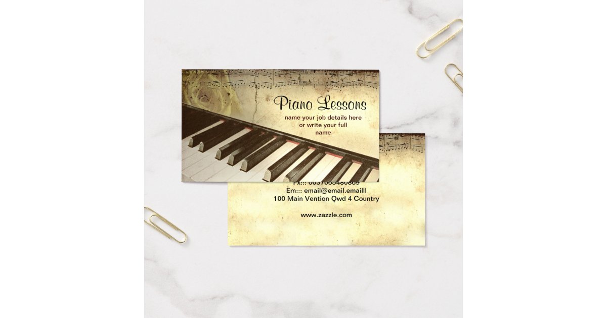 Piano Business Card