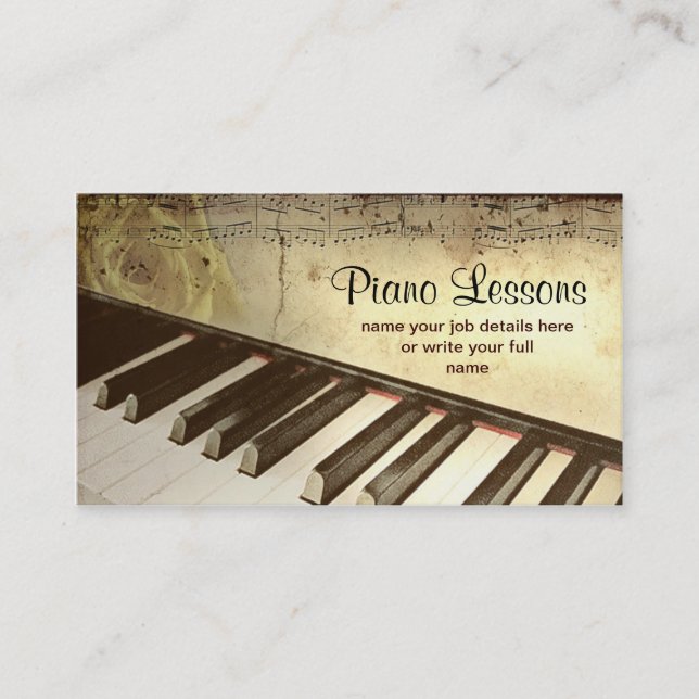 piano business card (Front)