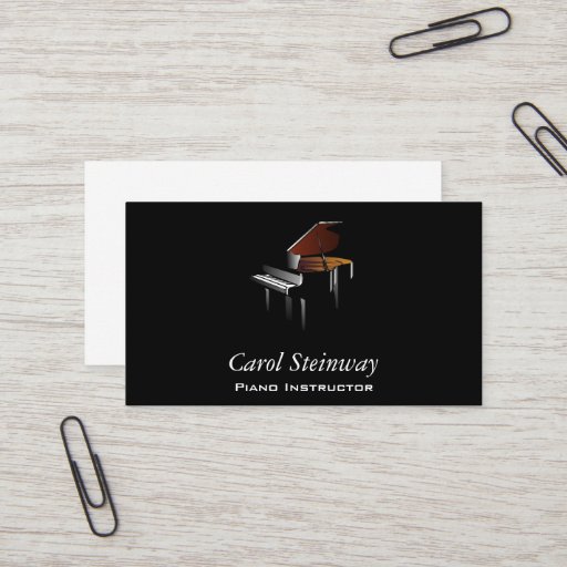 Customizable Piano Business Card