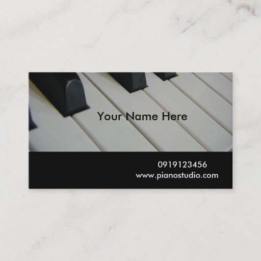 Customizable Piano/ Business Card Template