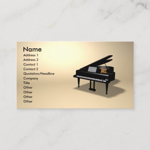 piano business cards