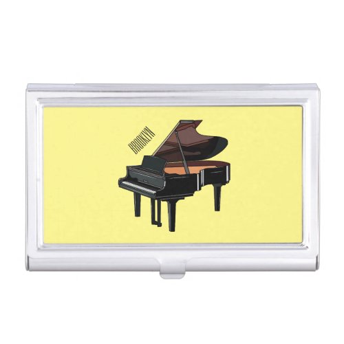 Piano cartoon illustration business card case