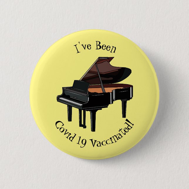 Piano cartoon illustration button (Front)