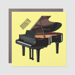 Piano cartoon illustration car magnet