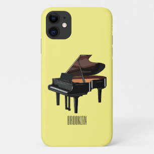 Piano cartoon illustration iPhone 11 case