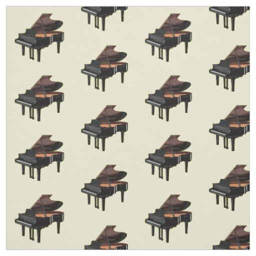 Piano cartoon illustration fabric