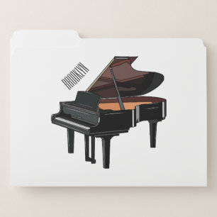 Piano cartoon illustration file folder