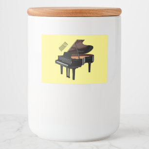 Piano cartoon illustration food label
