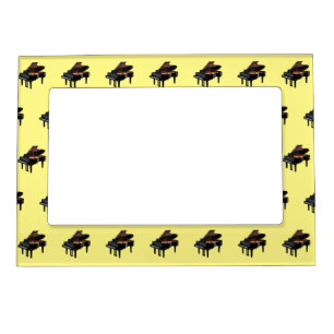Piano cartoon illustration magnetic frame