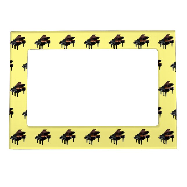 Piano cartoon illustration magnetic frame (Front)