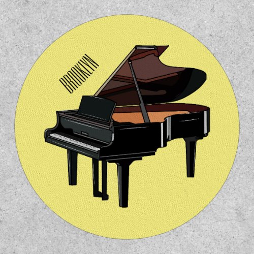 Piano cartoon illustration patch