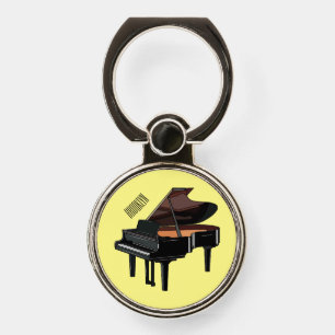 Piano cartoon illustration phone ring stand