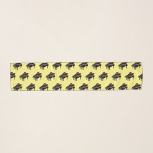 Piano cartoon illustration scarf