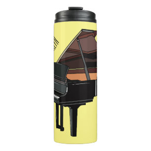 Piano cartoon illustration thermal tumbler