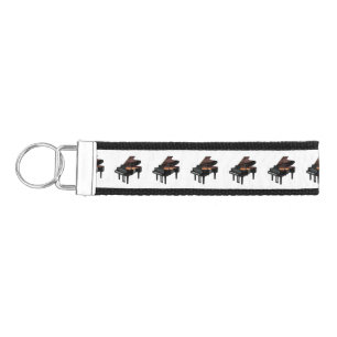 Piano cartoon illustration wrist keychain