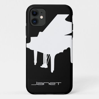 Piano Iphone 11 Case by LeSilhouette at Zazzle