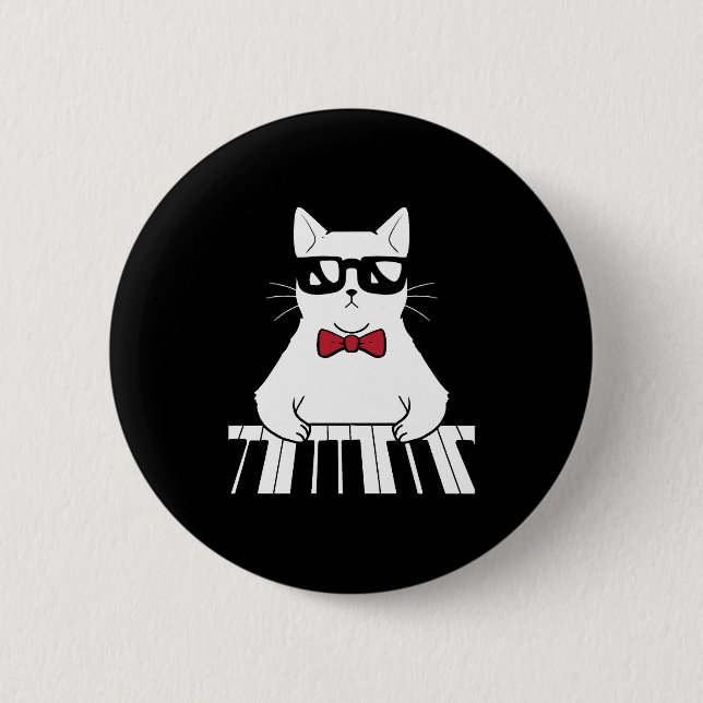 Piano Cat Button (Front)