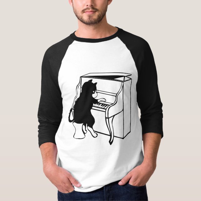 PIANO cat T-shirts (Front)