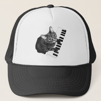 Piano Cat Tee Trucker Hat