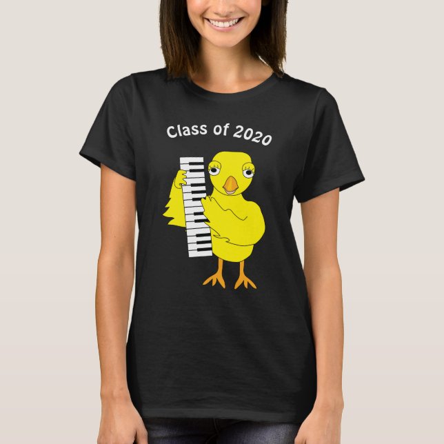 Piano Chick Graduation T-Shirt (Front)