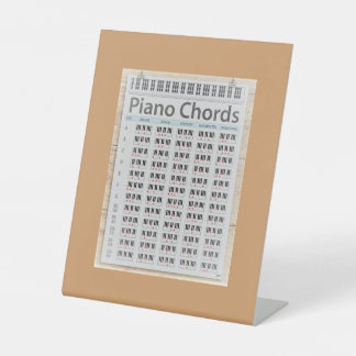 Piano Chords Pedestal Sign