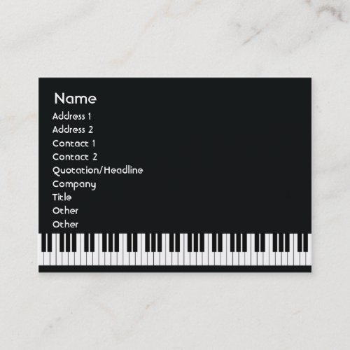 Piano - Chubby Business Card Templates