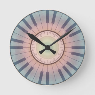 Piano Clock in Pastel Colors