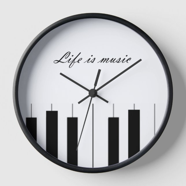 Piano clock Life is Music (Front)