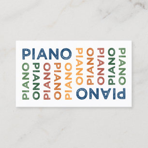 Piano Colorful Business Card