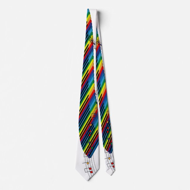Piano colorful keyboard tie (Front)