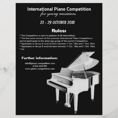 Piano Competition Flyer