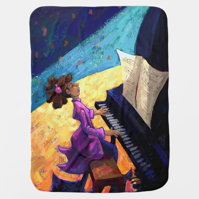Piano Concert Baby Blanket (Front)