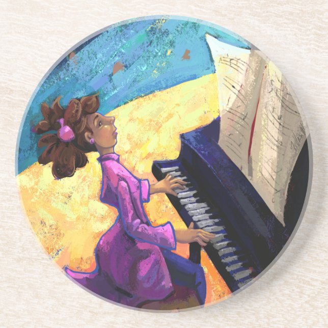 Piano Concert Drink Coaster (Front)