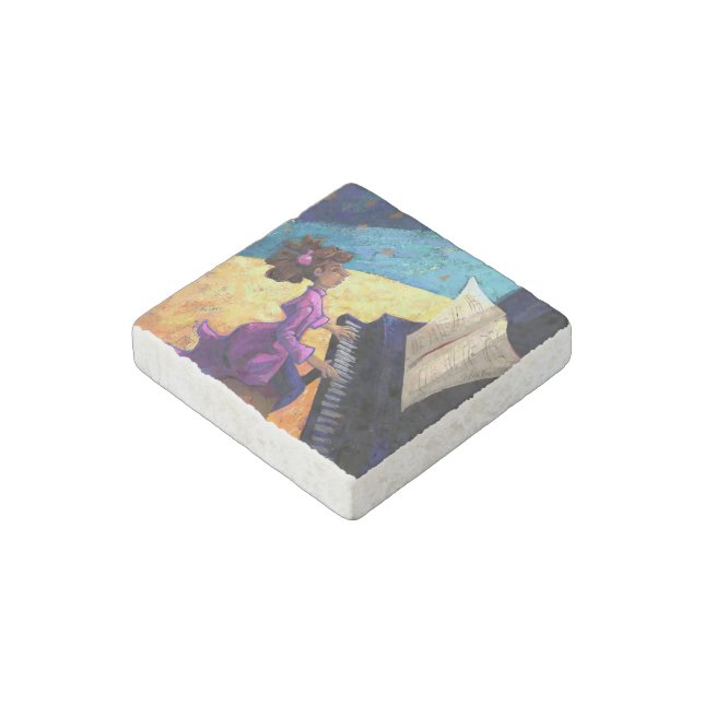 Piano Concert Stone Magnet (Angled)