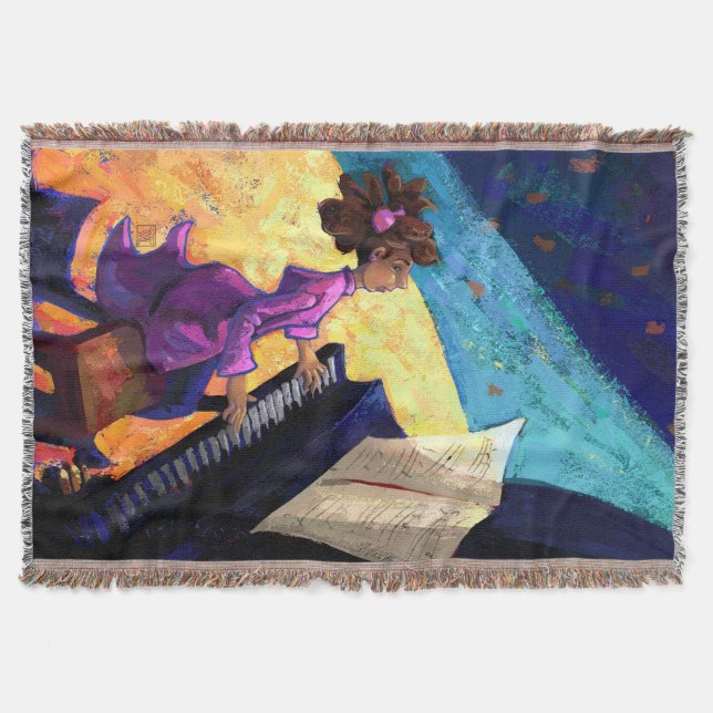 Piano Concert Throw Blanket (Front)