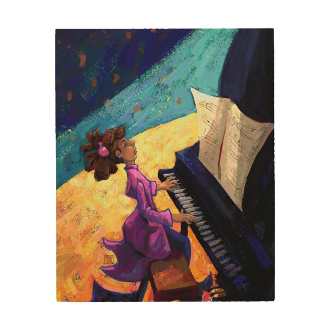 Piano Concert Wood Wall Art (Front)