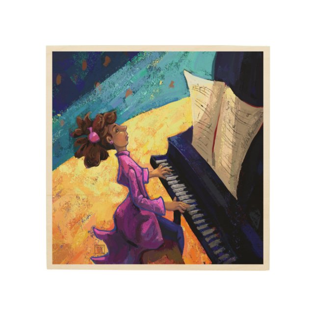 Piano Concert Wood Wall Art (Front)