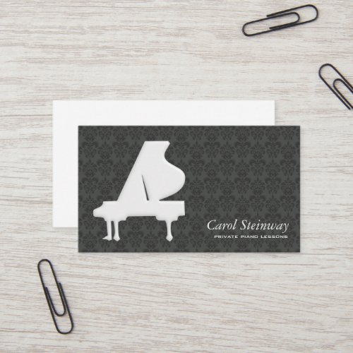 Piano Damask Business Card