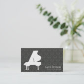 Piano Damask Business Card (Standing Front)