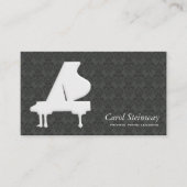 Piano Damask Business Card (Front)